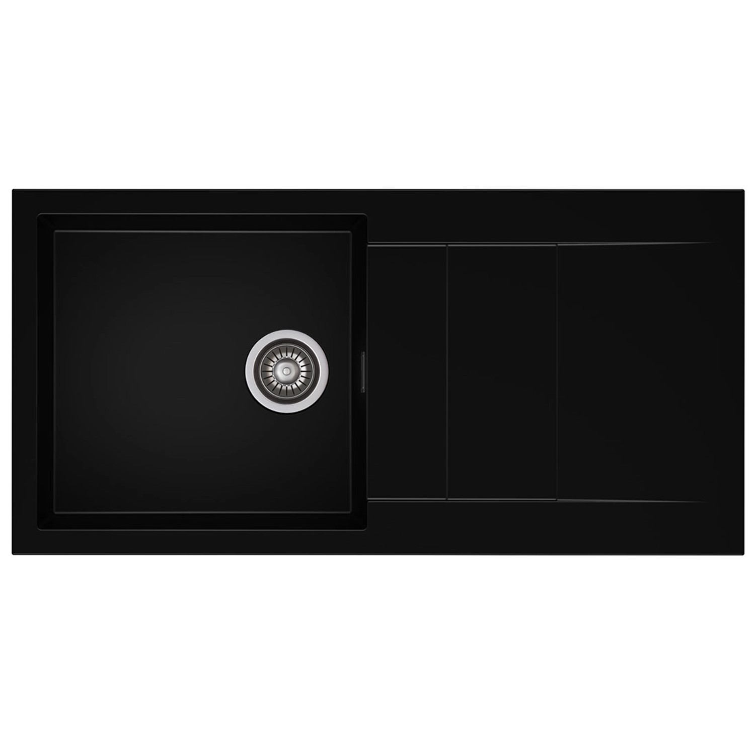 Axis Zlewozmywak Cascada 1-kom. czarny 100x50 cm