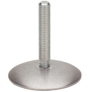 Regulator wysokości Hettich ze stali nierdzewnej, gwint M10, Ø 60 mm do mebli.