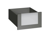 Szuflada grafit ze szklanym frontem 50 x 25 cm Garderoby/Szafy Modułowe