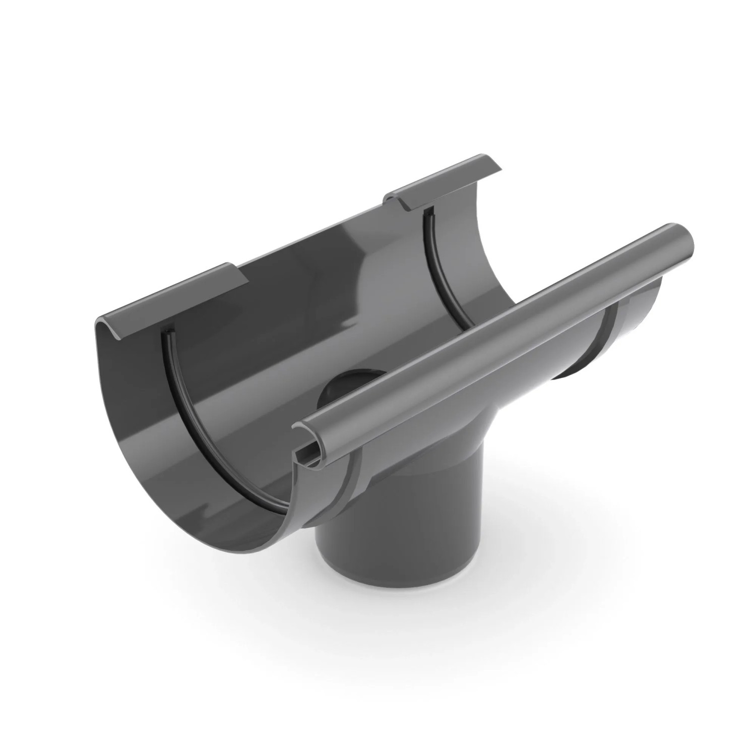 Bryza Lej spustowy 125/90 mm PVC grafit