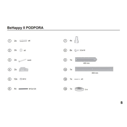 Ravak Stelaż do wanny BE HAPPY II 66x11