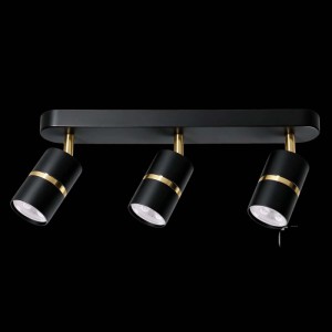 Goldlux Lampa ścienno-sufitowa BAMBOO 3xGU10 max. 10W czarno-złota