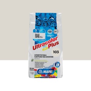 5kg worek fugi do płytek Ultracolor Plus, kolor 103, firmy Mapei.
