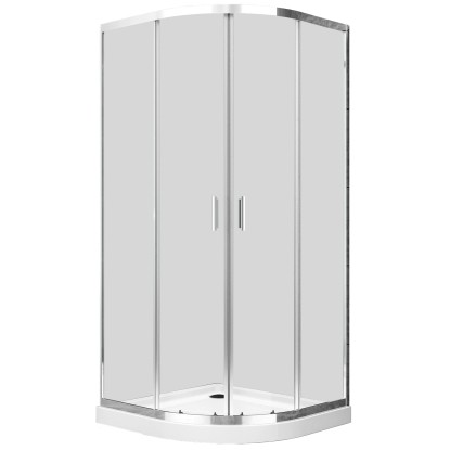 Liveno Kabina półokrągła Supra 90 chrom brodzik niski