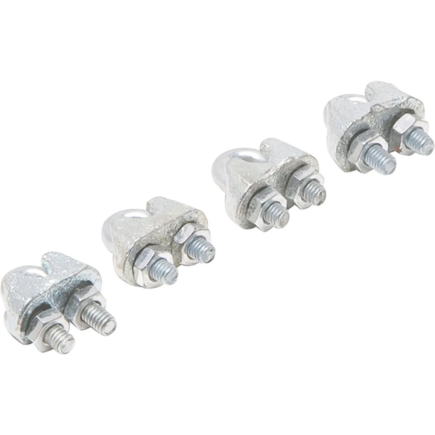 Zacisk linowy ocynkowany zestaw 4 sztuk śr. 1 - 3 mm