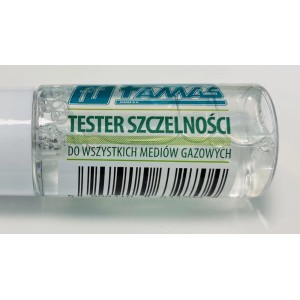 t.b.t. Tester szczelności do gazów, przezroczysty płyn w pojemniku.