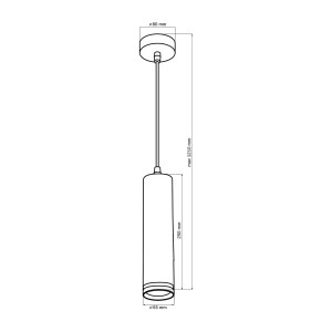 Goldlux Lampa wisząca PARIS 1xGU10 max. 10W biała