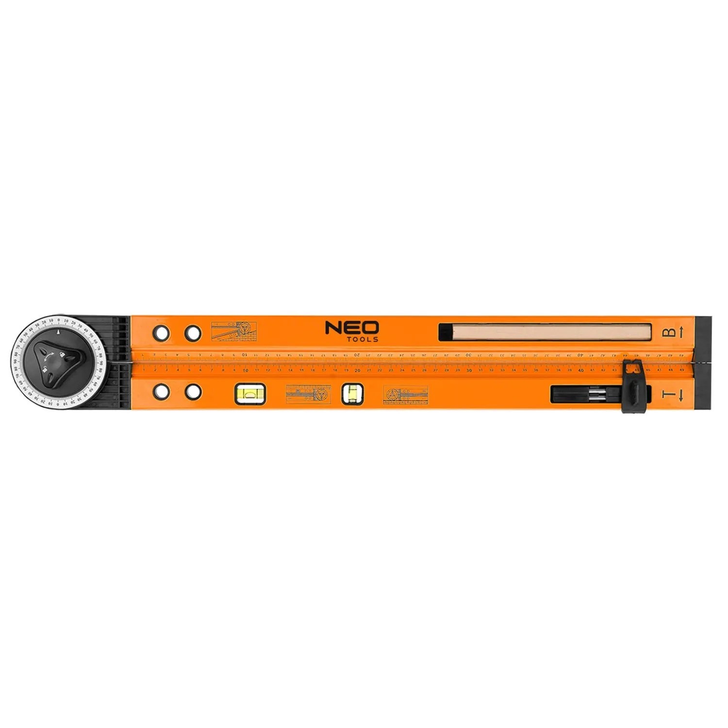 Neo Tools Kątomierz nastawny z poziomicą - 500 mm