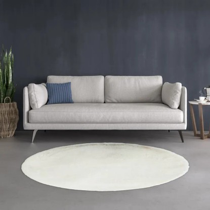 Dywan RABBIT-FUR biały 100 cm x 100 cm