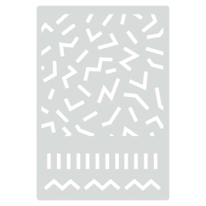 t.b.t. szablon ścienny z geometrycznymi wzorami do kreatywnej dekoracji ścian.