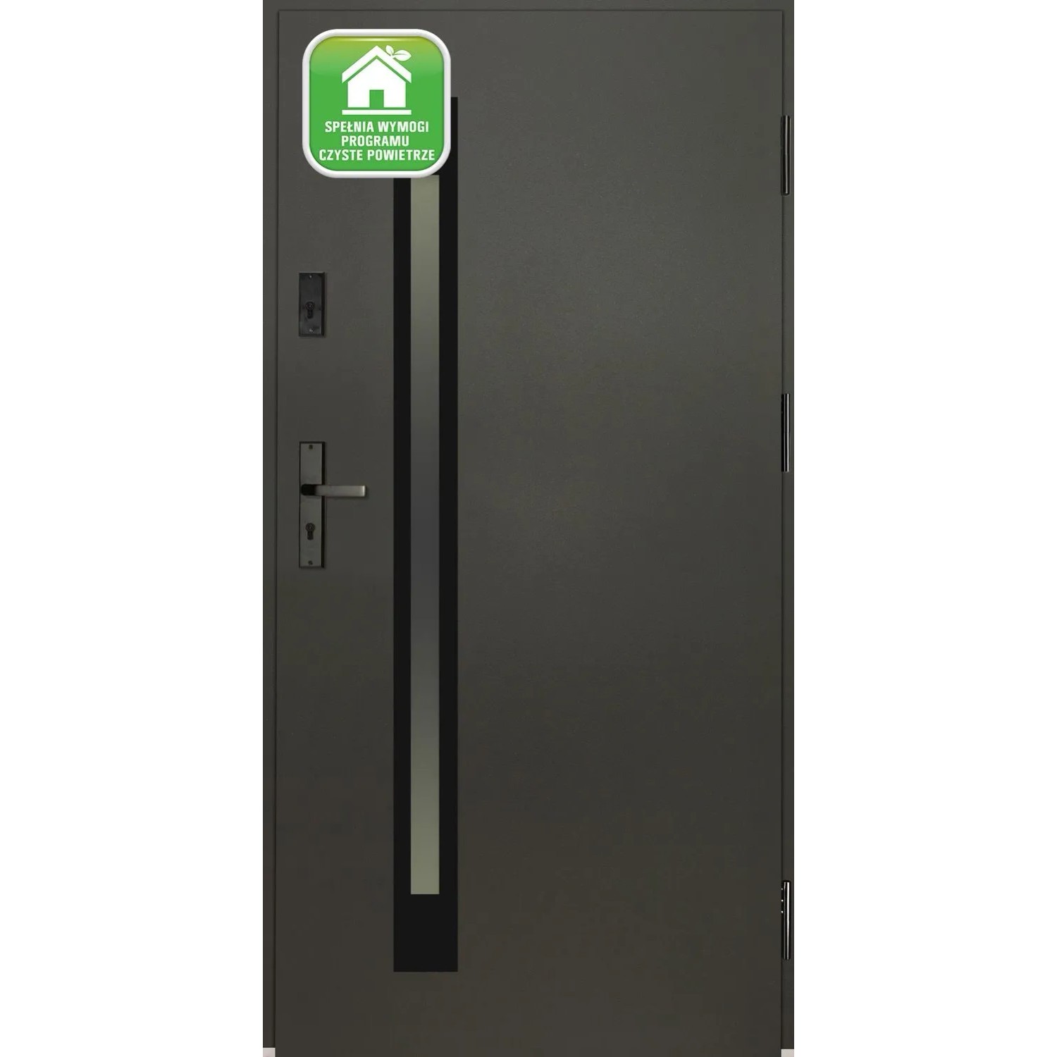 Splendoor Drzwi zewnętrzne Vitra Antracyt 90P otwierane na zewn. 103x208