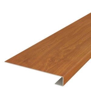 Brązowy parapet z efektem drewna do użytku wewnętrznego.