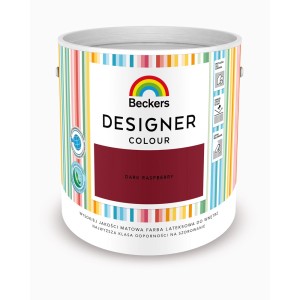 Wiadro z farbą "Dark Raspberry" Beckers Designer Colour, odpowiednie jako farba do ścian.
