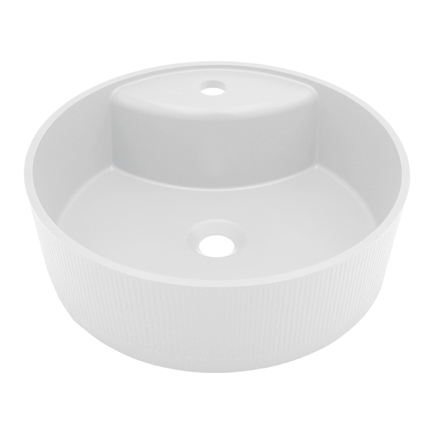 Kuchinox Umywalka Cliff okrągła granitowaryf biała 43x43x14,2