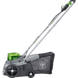 Wertykulator elektryczny Lux A-VL-2x20/36: z koszem i składanym uchwytem.