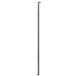 Biała noga do stołu Hettich, Ø 30 mm, wysokość 800 mm, do konstrukcji mebli.