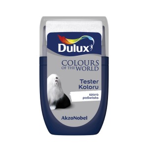 Tester koloru Dulux „Szara poświata“: Szara farba do ścian do testowania.