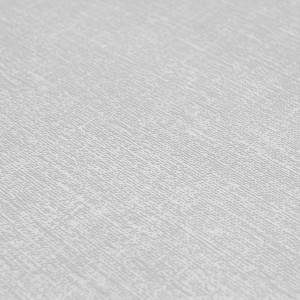 Zbliżenie jasnoszarej tapety dekoracyjnej t.b.t. o delikatnej strukturze.