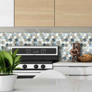 Mozaika ścienna samoprzylepna hexagon Niebieski 29,5x29,5