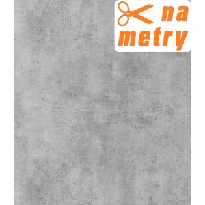 Szara wykładzina PCV imitująca beton, dostępna na metry.