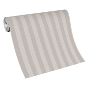 Tapeta flizelinowa Erismann Versailles Entree, 10,05x0,53 m, taupe w paski.