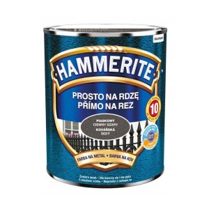 Hammerite farba antykorozyjna, ciemnoszara, na metal.