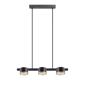 Goldlux Lampa wisząca MIRELLA 3xGX53 6W szer. 50 cm czarno-złota