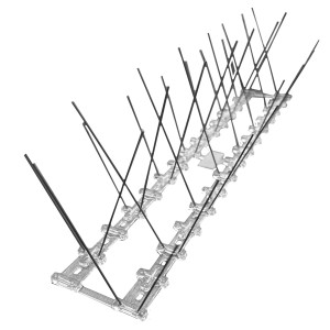 t.b.t. metalowe kolce przeciw ptakom, zbliżenie.