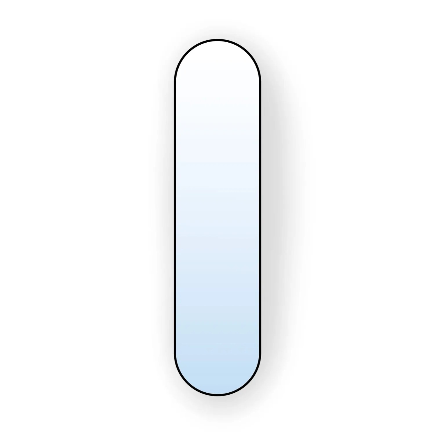 Lustro Pastille Czarne Oval 140x60