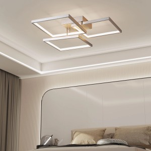 Nowoczesny plafon LED: t.b.t. z kwadratowym designem do montażu sufitowego.