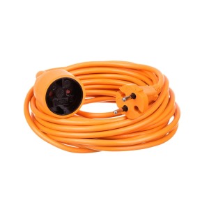 Düwi Przedłużacz ogrodowy 1-gniazdowy 2P 2x1,0 mm2 pomarańczowy 20 m