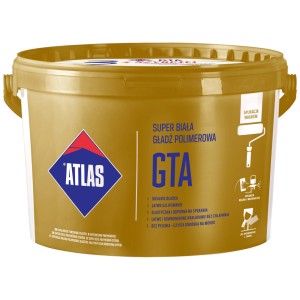 Wiadro Atlas Super Biała GTA, gotowa do użycia, polimerowa masa szpachlowa do wnętrz.