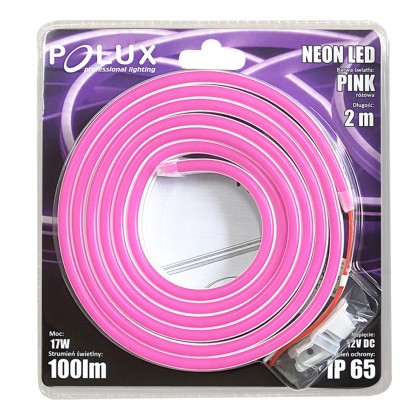Polux Taśma LED NEON 2 m różowa 17W 100 lm IP65