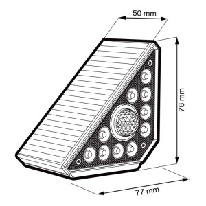 Goldlux Lampa solarna schodowa LED ARI z czuj. PIR 4000K 30lm
