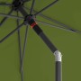 Zbliżenie: Parasol balkonowy Doppler MyZone Kiwi z przegubem i rozpórkami.