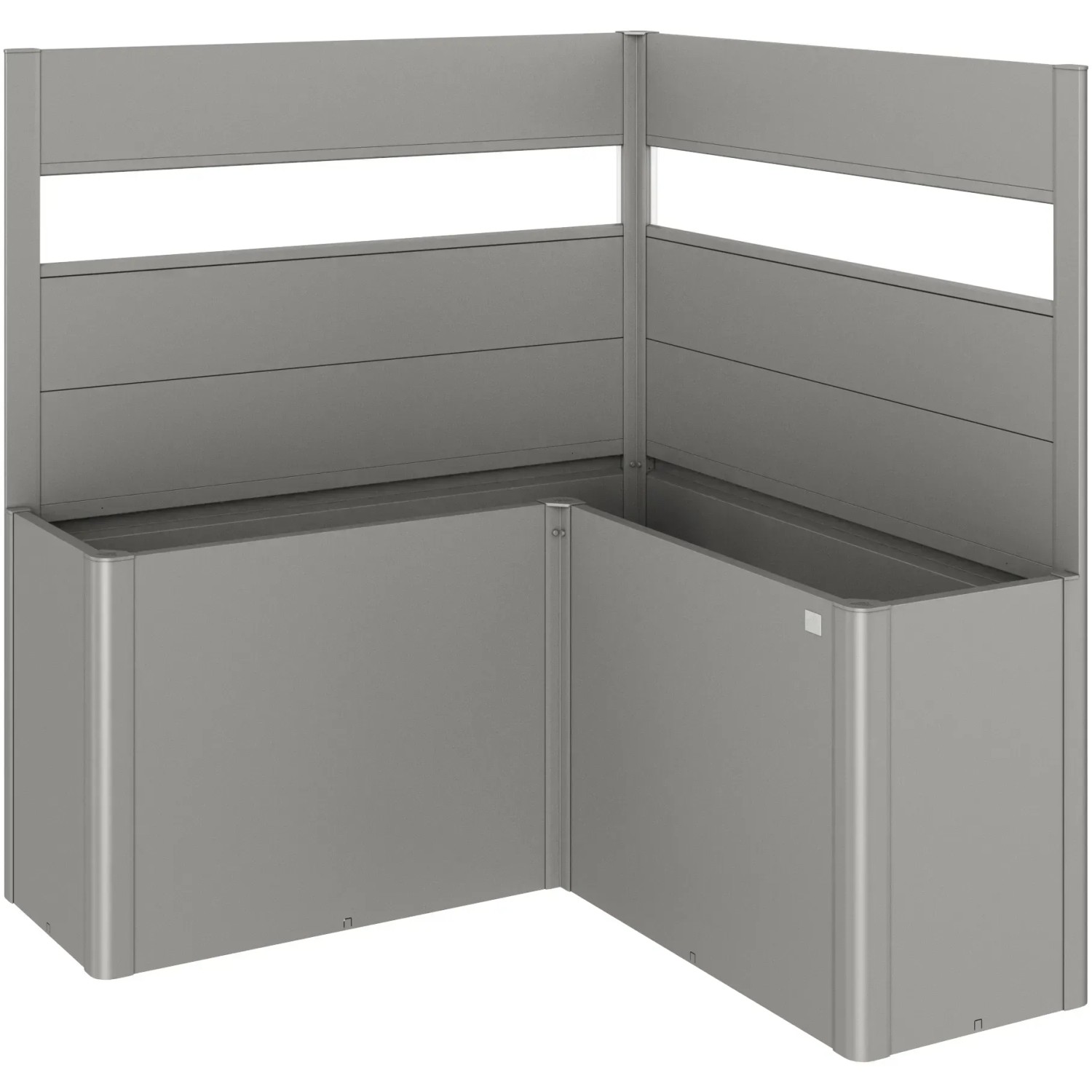 Biohort Panel ogr. Belvedere ze szkłem akryl. L150, kwarcowo-metaliczny - 2 szt.