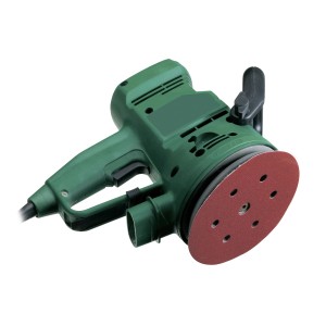 Szlifierka mimośrodowa LUX z tarczą ścierną Ø 150 mm, ziarnistość 40, perforowana do drewna i metalu.