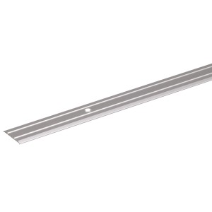 Srebrny profil wyrównujący podłogę z aluminium, 1,8x25x900 mm.