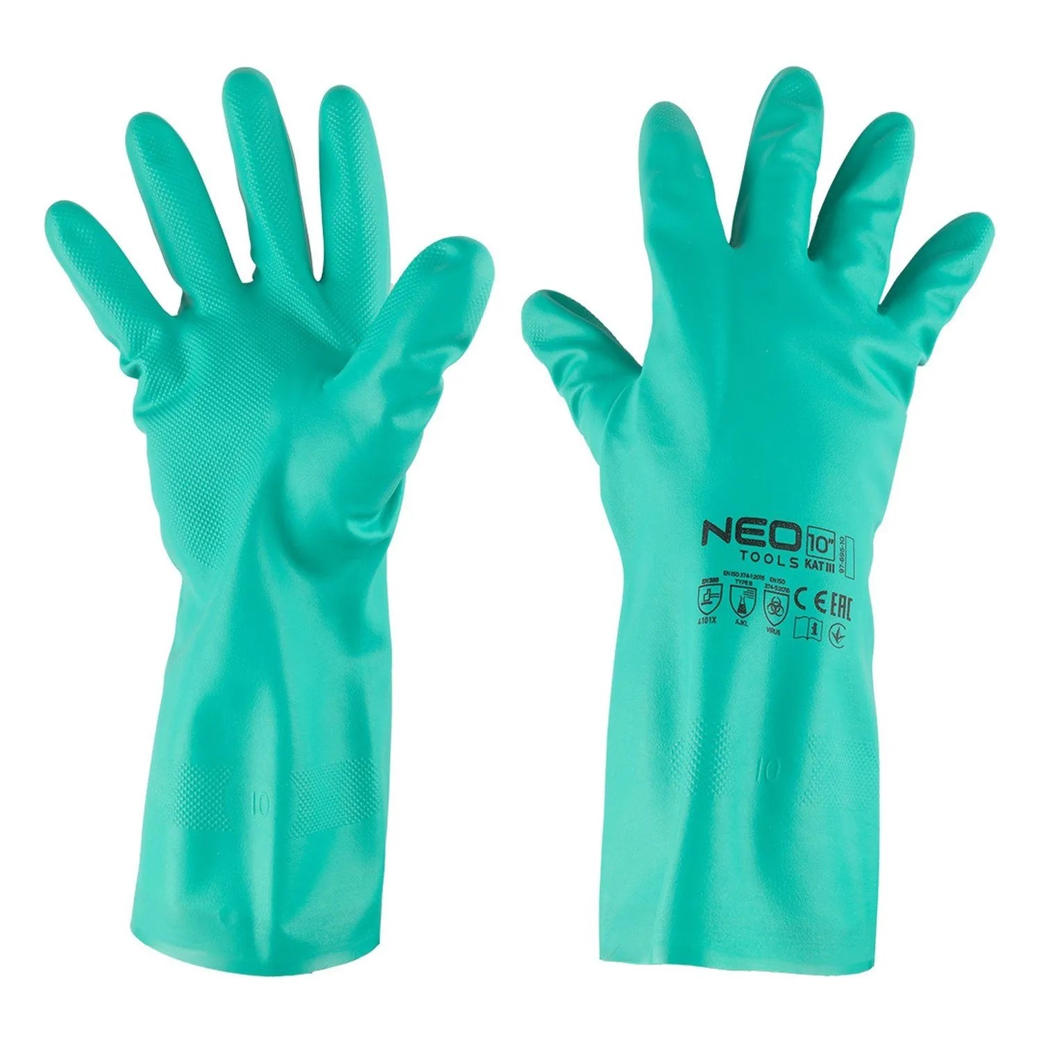 Neo Tools Rękawice chemioodporne nitrylowe - roz. 10