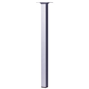 Noga do stołu Hettich, wysoka 400 mm, wygląd aluminium, kwadratowa, do mebli.