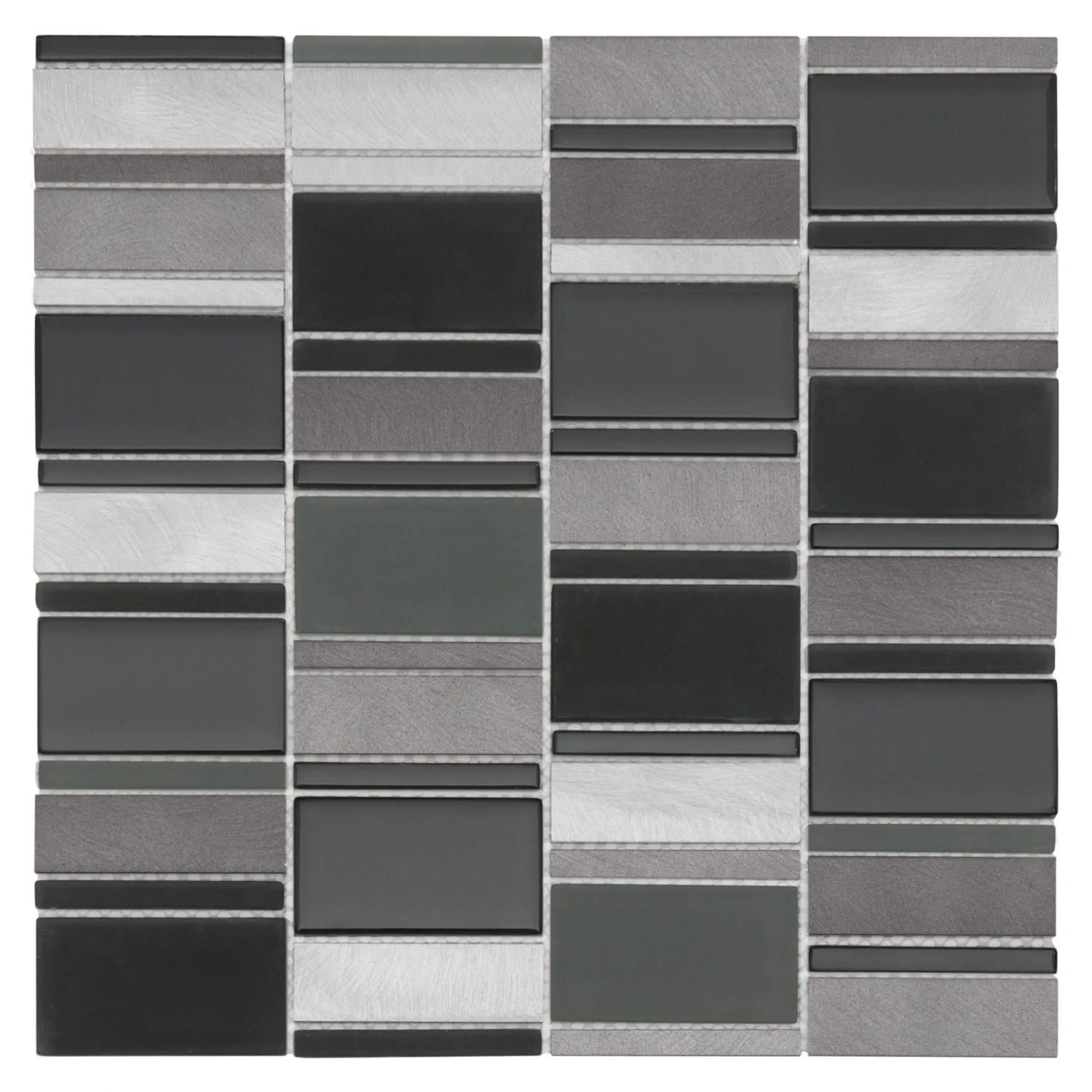 Mozaika Alluminium piano grey 29,3 x 29,8 cm