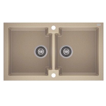 Zlewozmywak Honest 16 2-kom. beż 86x50 cm