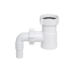Biały syfon do zlewu z tworzywa sztucznego, t.b.t.