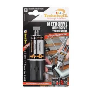 Klej Technicoll, dwuskładnikowy klej do szybkich i przezroczystych połączeń.