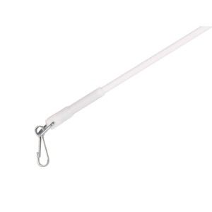 Gardinia pręt do zasłon, 125 cm, 2 szt. Biały metalowy pręt z haczykiem do łatwego przesuwania zasłon.