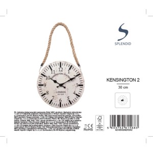 Splendid Zegar ścienny KENSINGTON 30 x 4 cm beżowy