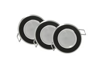 Polux Zestaw oczek ruchomych LED SUN OLAL czarne szczotkowane 3x3,5W GU10