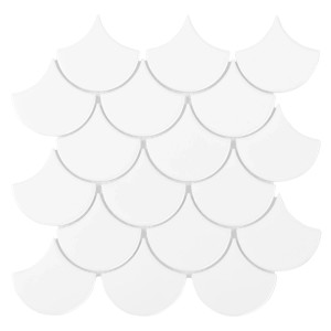 Mozaika Fish scale white mini 29,6 x 30 cm