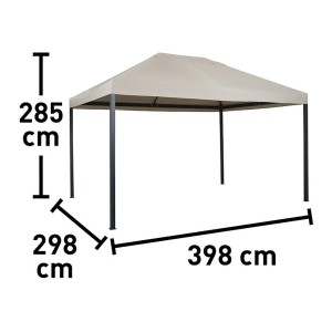Pawilon ogrodowy PORTSEA beżowy - 3,0 x 4,0 m
