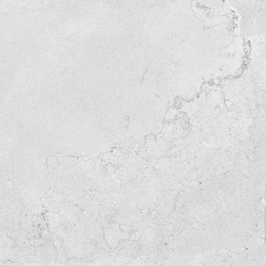 Jasna, matowa płytka podłogowa z subtelnym marmurkowaniem.